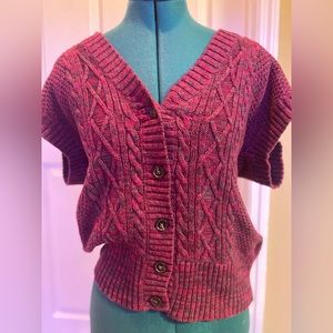 Tommy Hilfiger Cable Short Sleeve Sweater Medium.